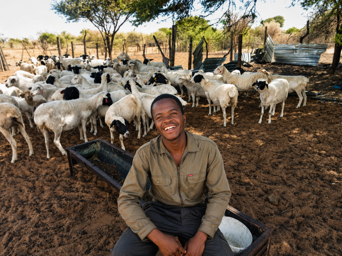 Kgomane Boerdery sheep flock at the farm